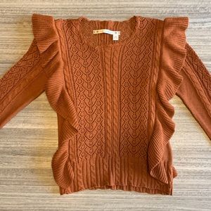 Ruffle Detail Sweater NWOT